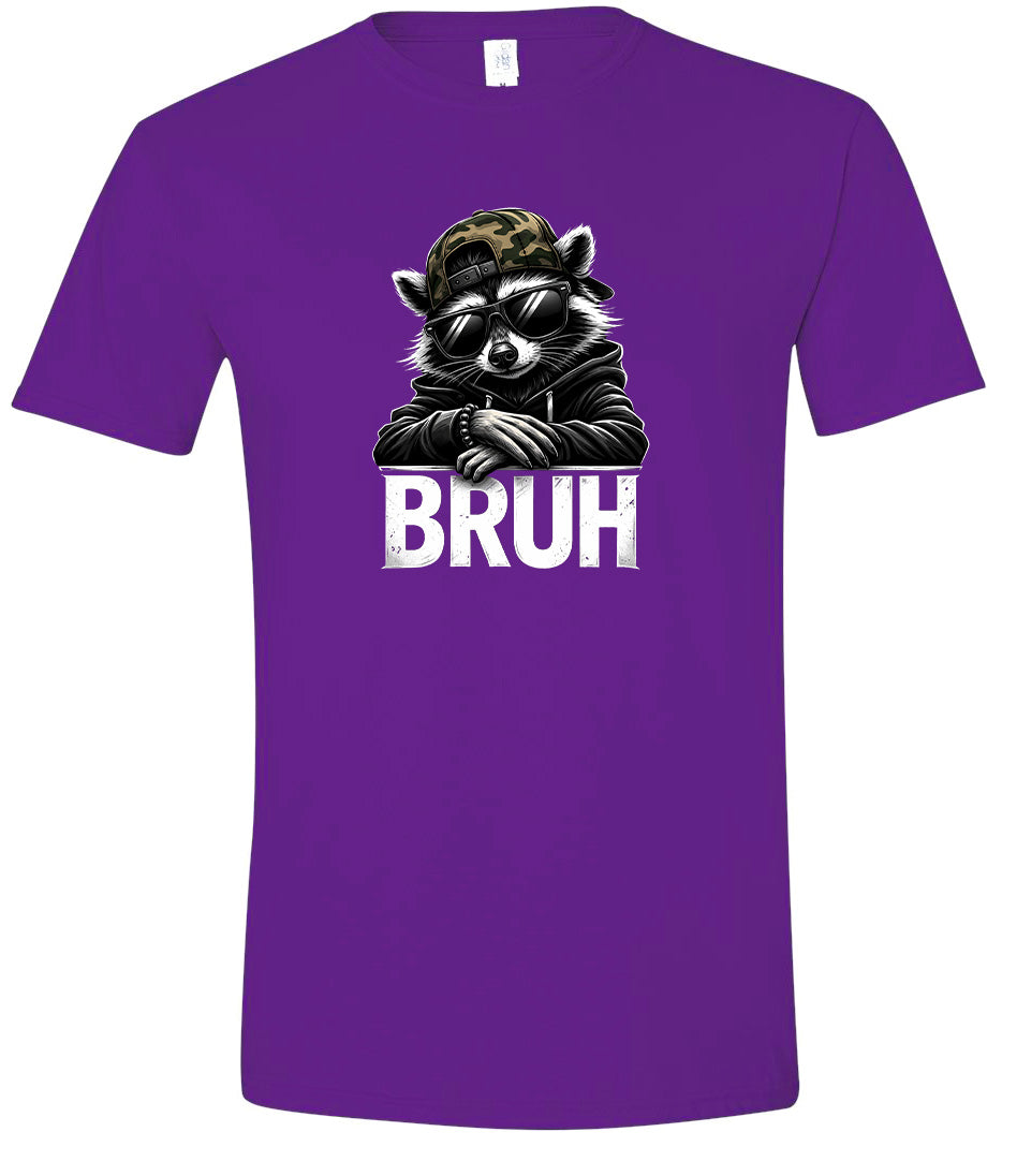 Bruh Raccoon Children's Gildan Soft Shirt