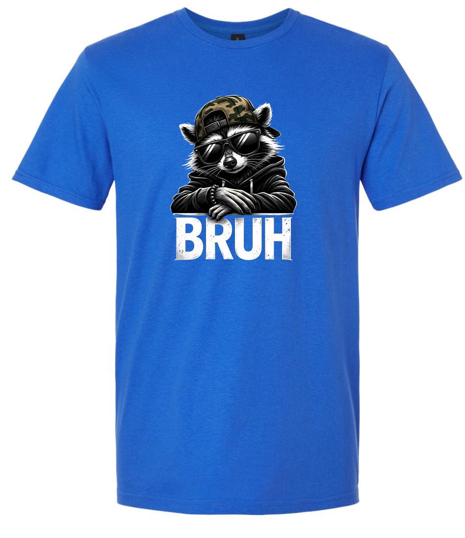 Bruh Raccoon Adult Gildan Soft Shirt