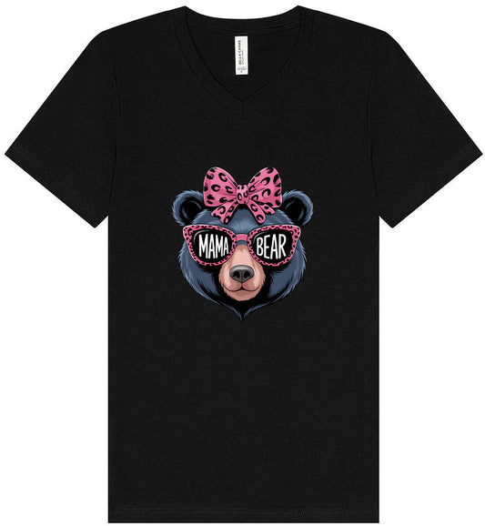 Stylish Mama Bear Unisex V-Neck Shirt