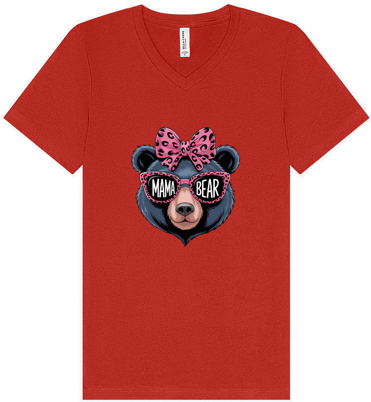 Stylish Mama Bear Unisex V-Neck Shirt