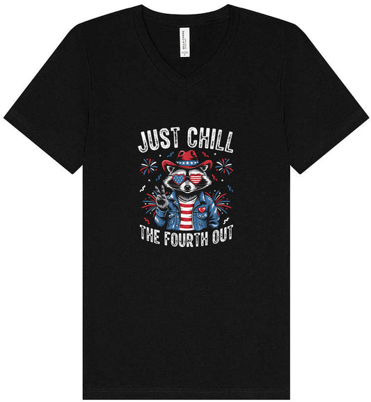 Chill the Fourth Out Unisex V-Neck Shirt
