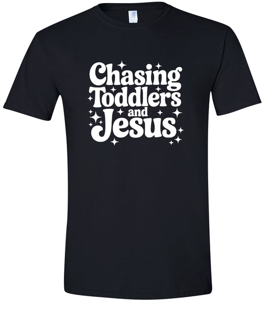 Chasing Toddlers and Jesus Adult Gildan Soft Shirt
