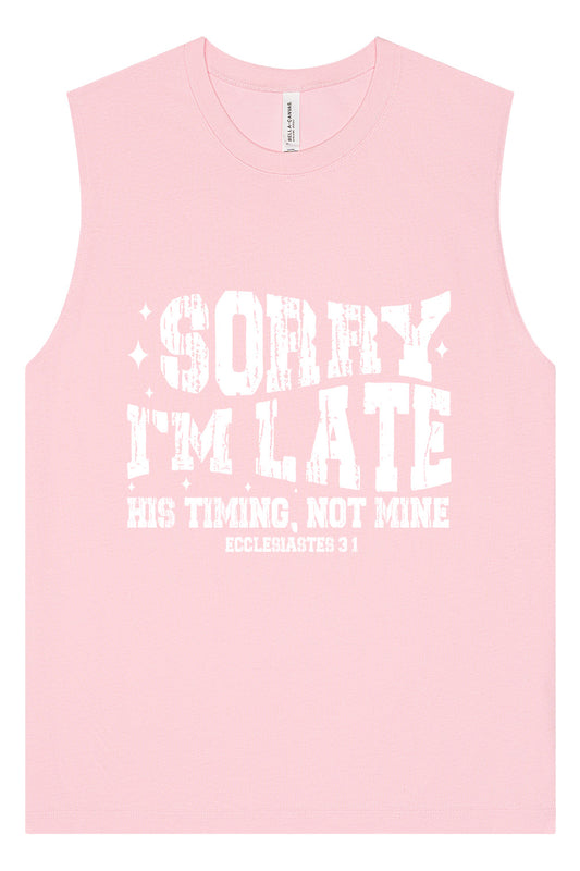His Timing, Not Mine Muscle Tank