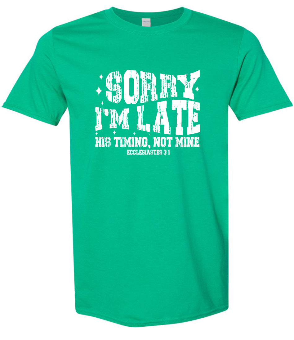 His Timing, Not Mine Adult Gildan Soft Shirt