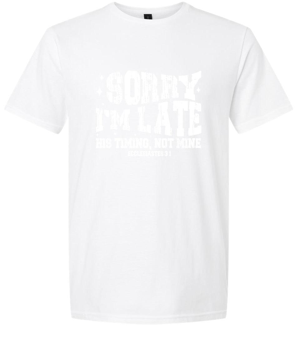 His Timing, Not Mine Adult Gildan Soft Shirt