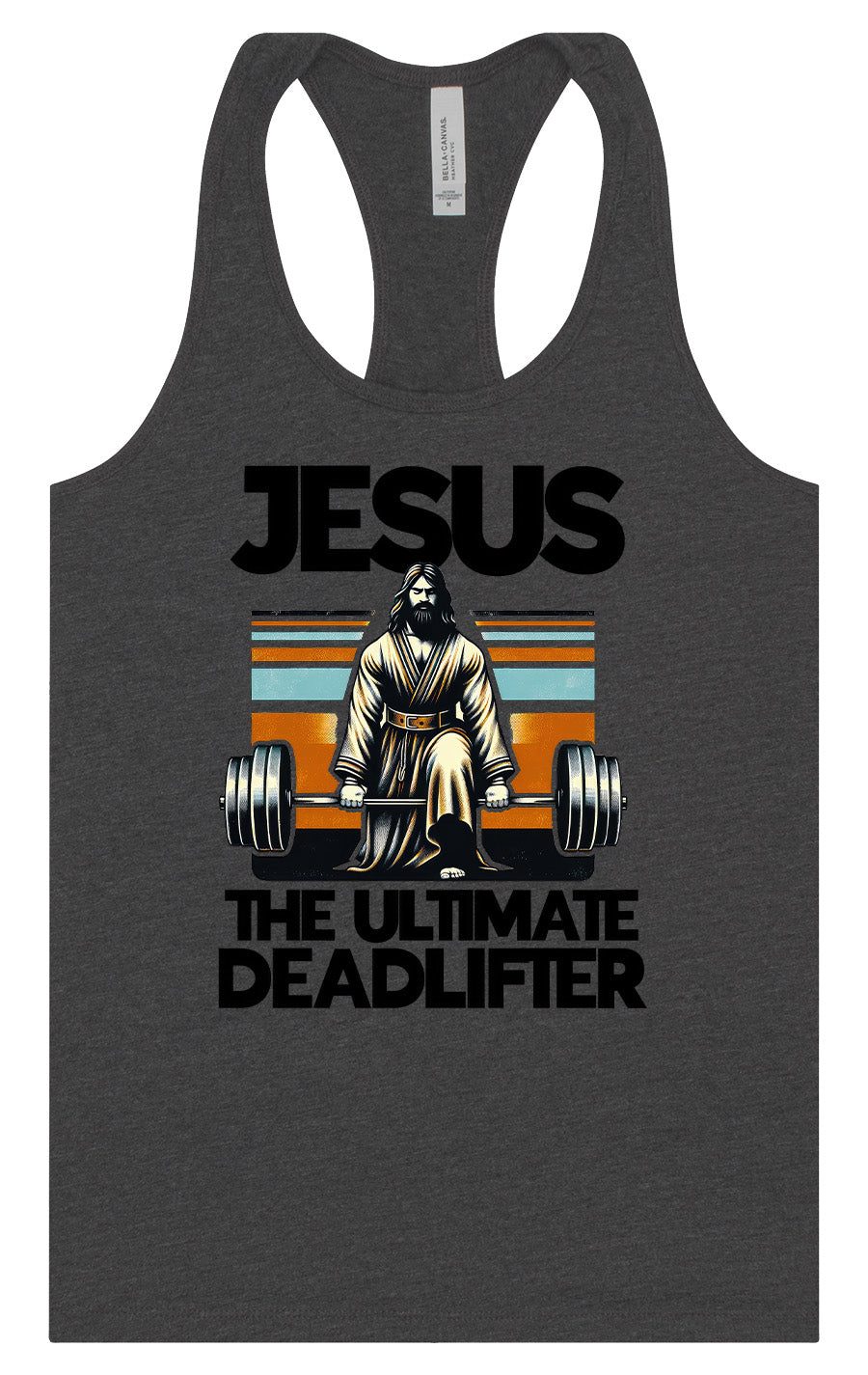 Jesus, the Ultimate Deadlifter Women's Racerback Tank