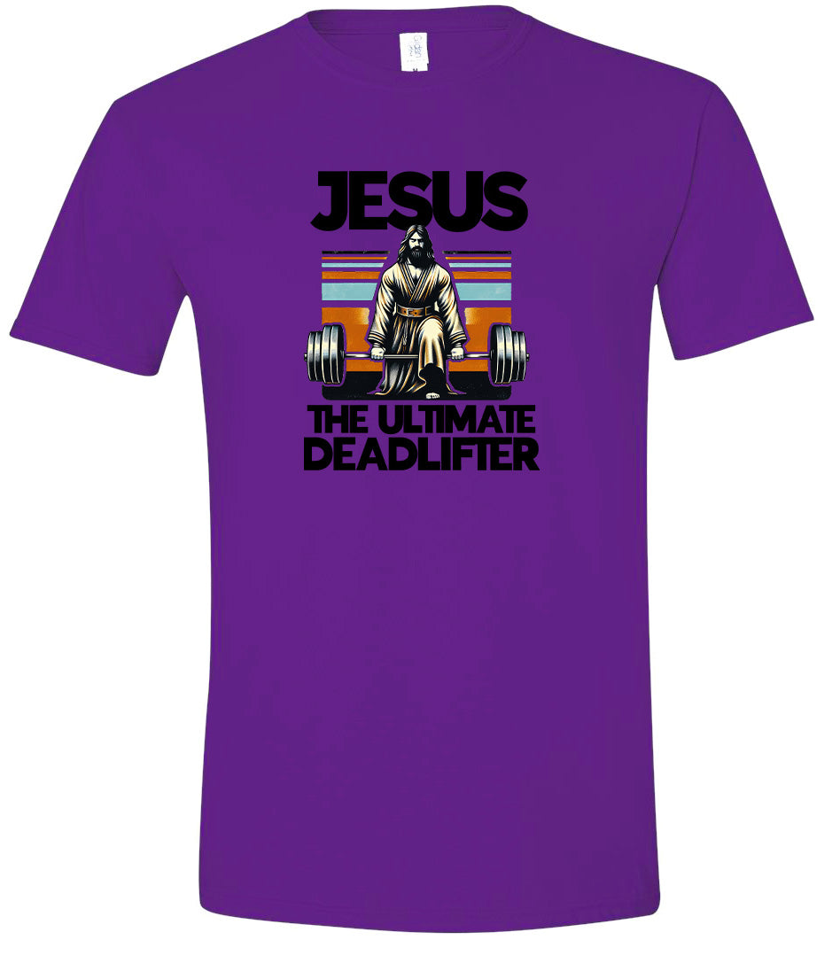 Jesus, the Ultimate Deadlifter Adult Gildan Soft Shirt