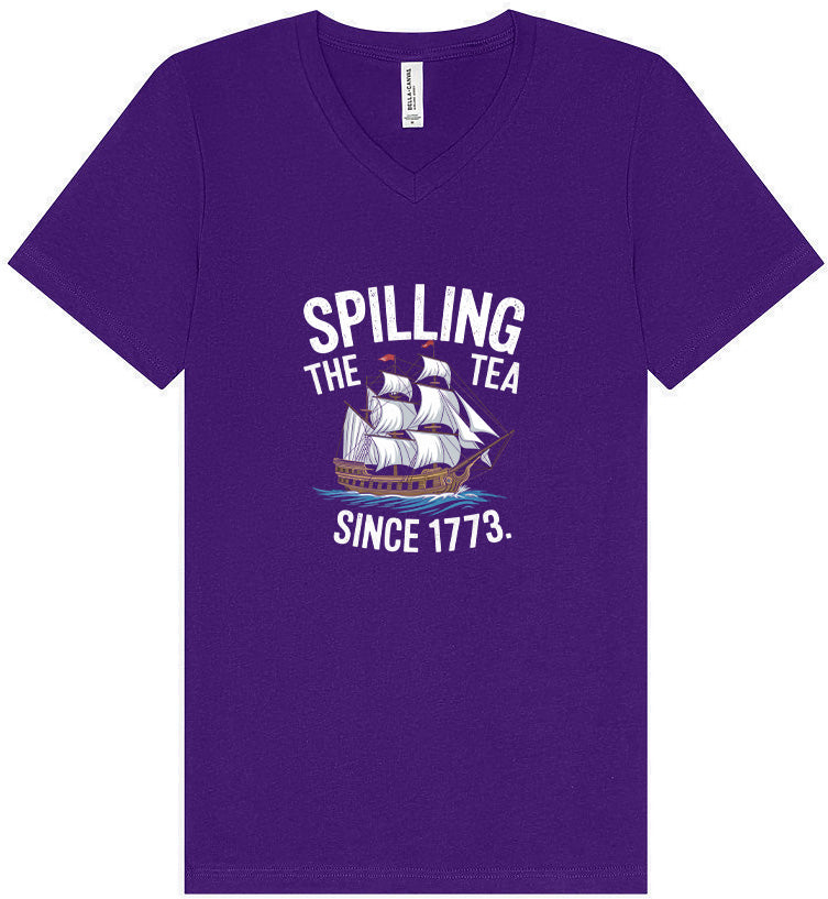 Spilling the Tea Since 1773 Unisex V-Neck Shirt