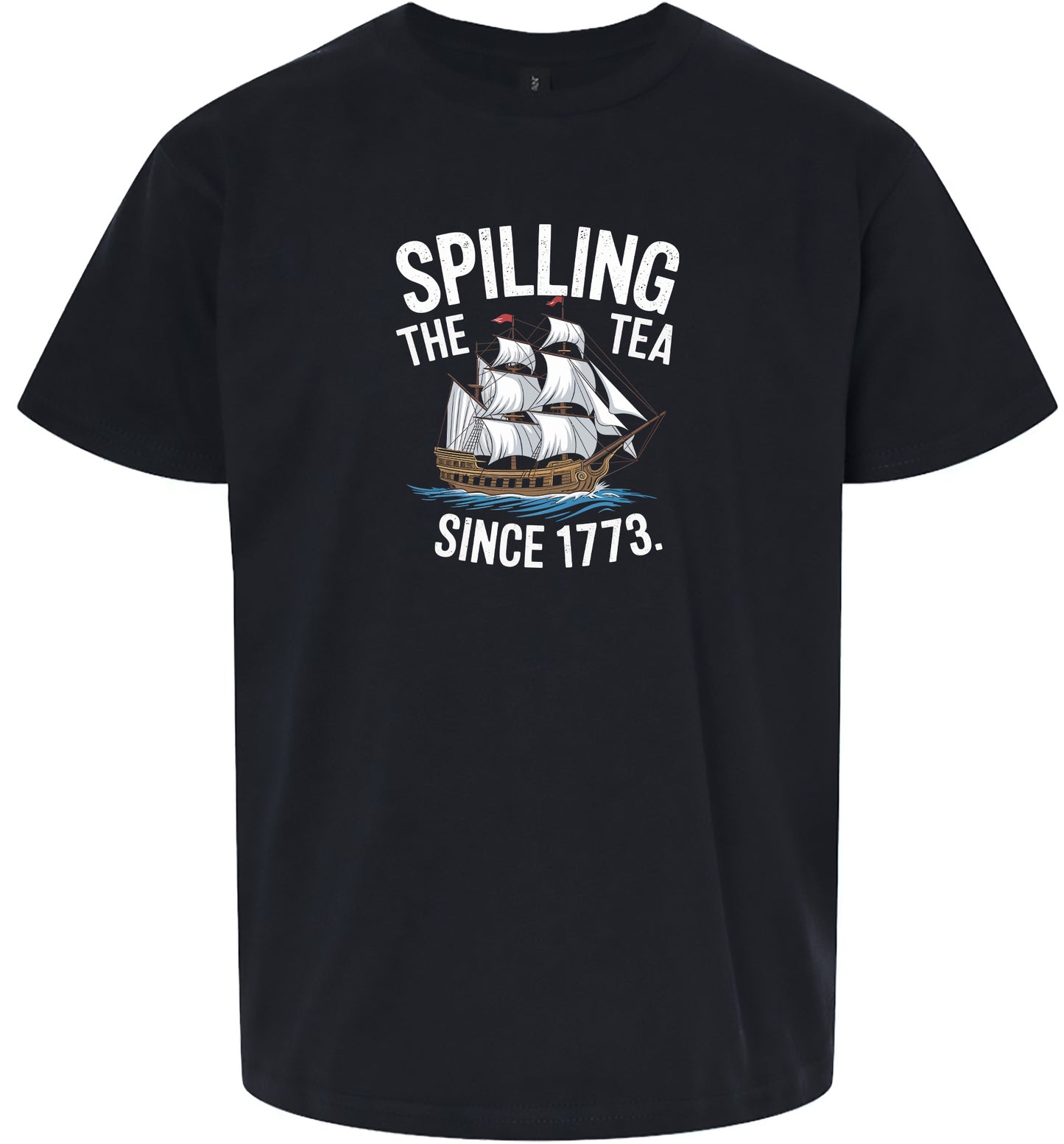Spilling the Tea Since 1773 Children's Gildan Soft Shirt
