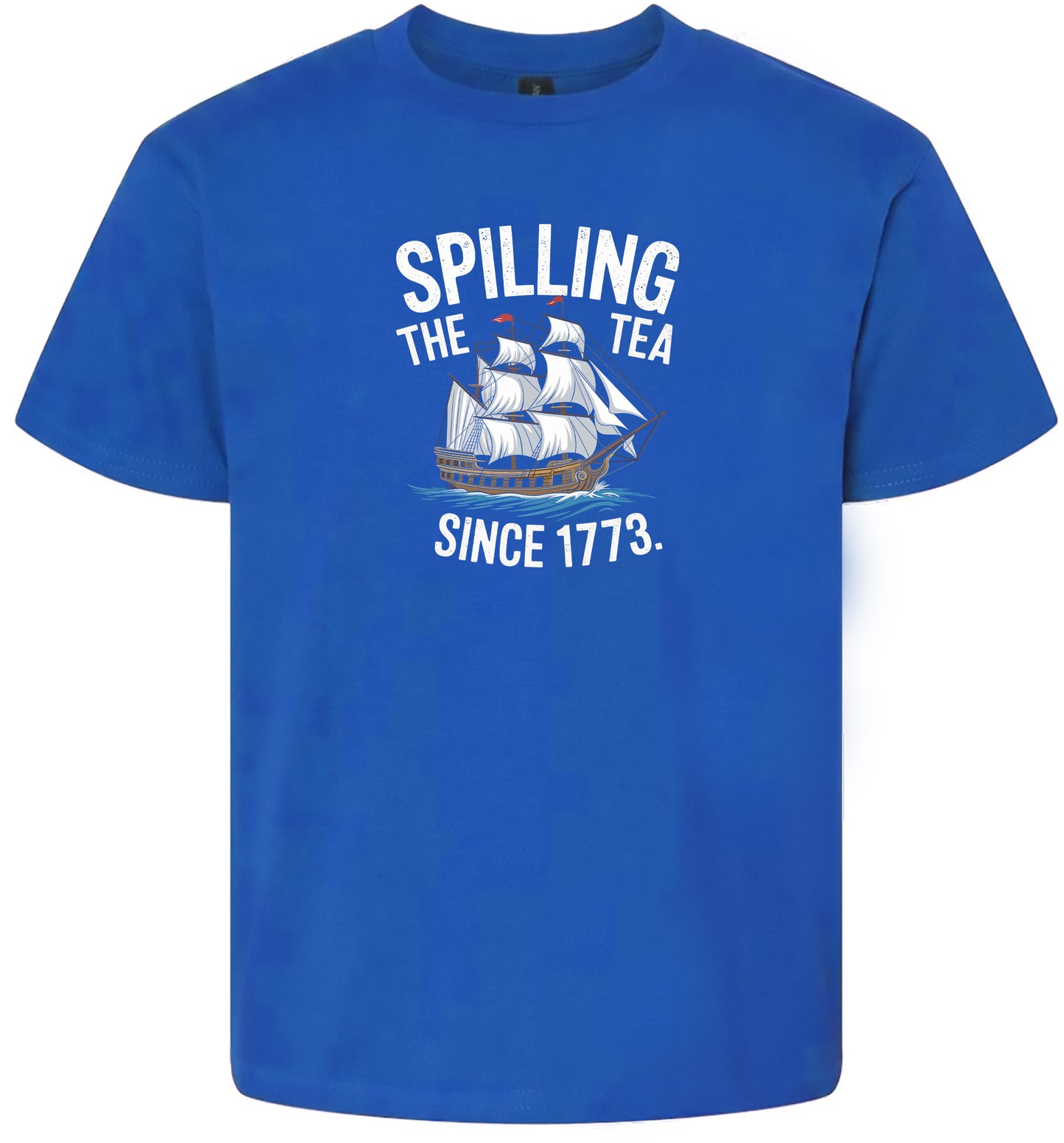 Spilling the Tea Since 1773 Children's Gildan Soft Shirt
