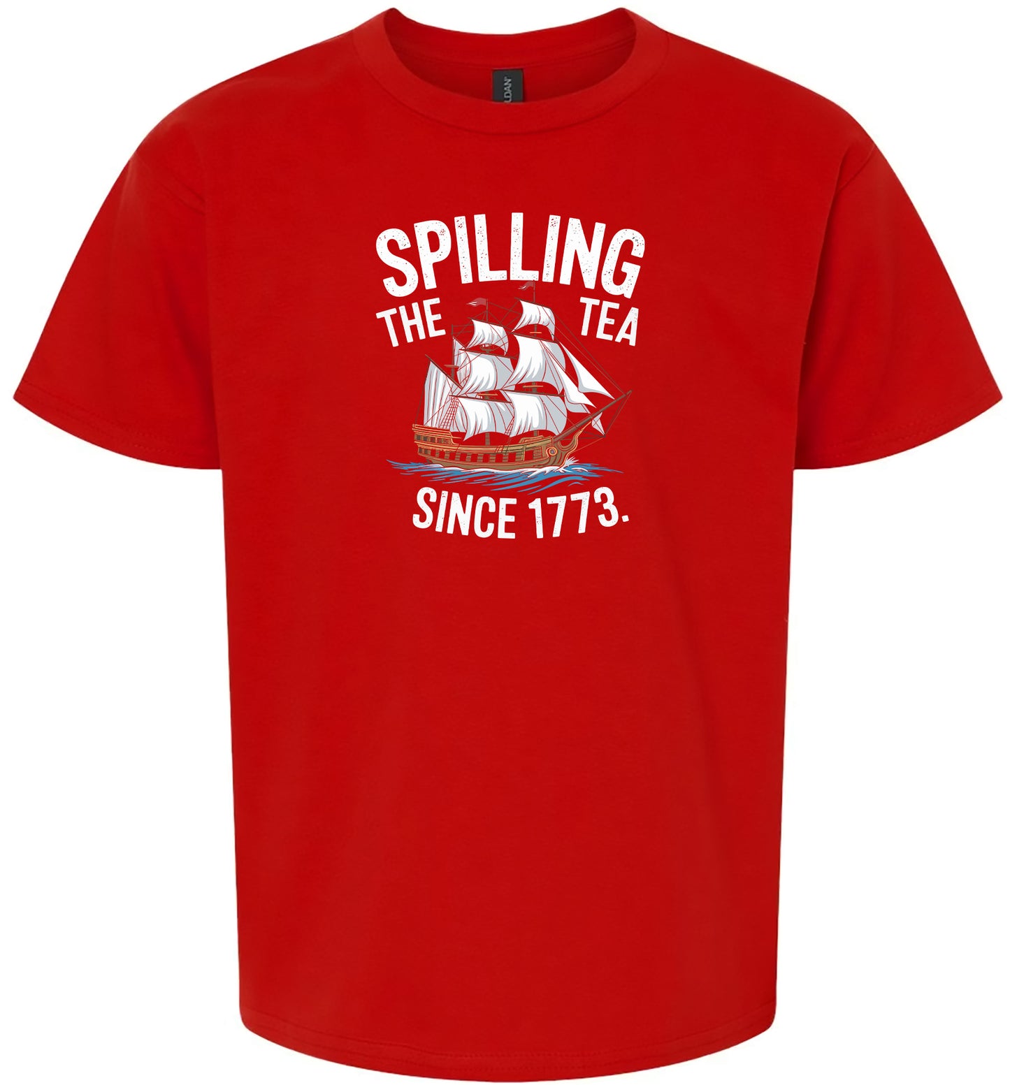 Spilling the Tea Since 1773 Children's Gildan Soft Shirt