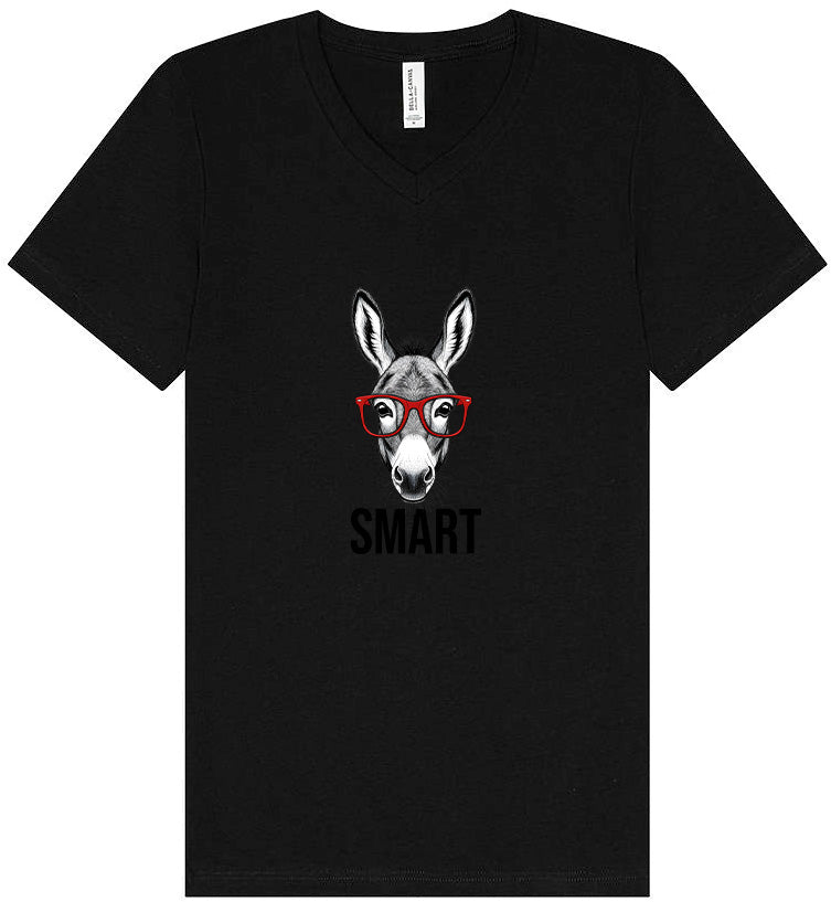 Smart Donkey Unisex V-Neck Shirt