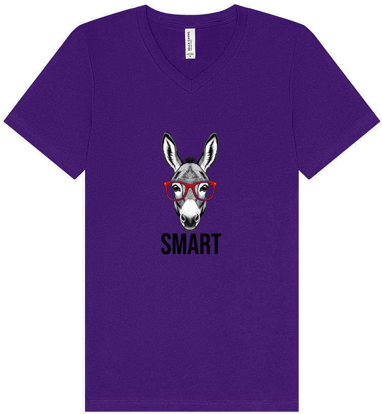 Smart Donkey Unisex V-Neck Shirt