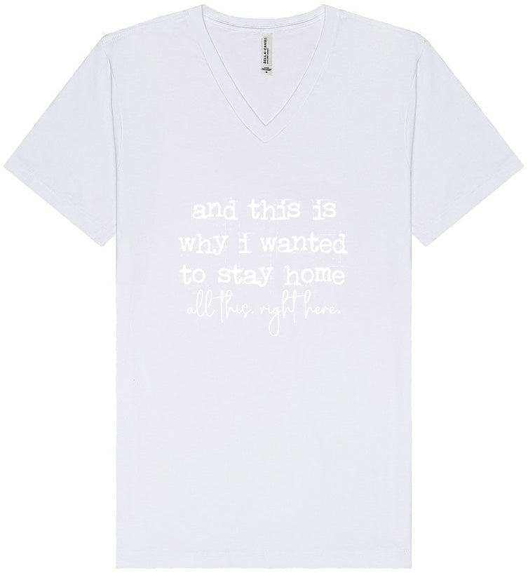 This is Why I Wanted to Stay Home Unisex V-Neck Shirt