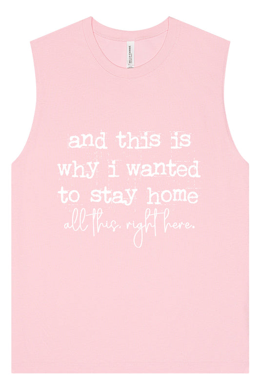 This is Why I Wanted to Stay Home Muscle Tank