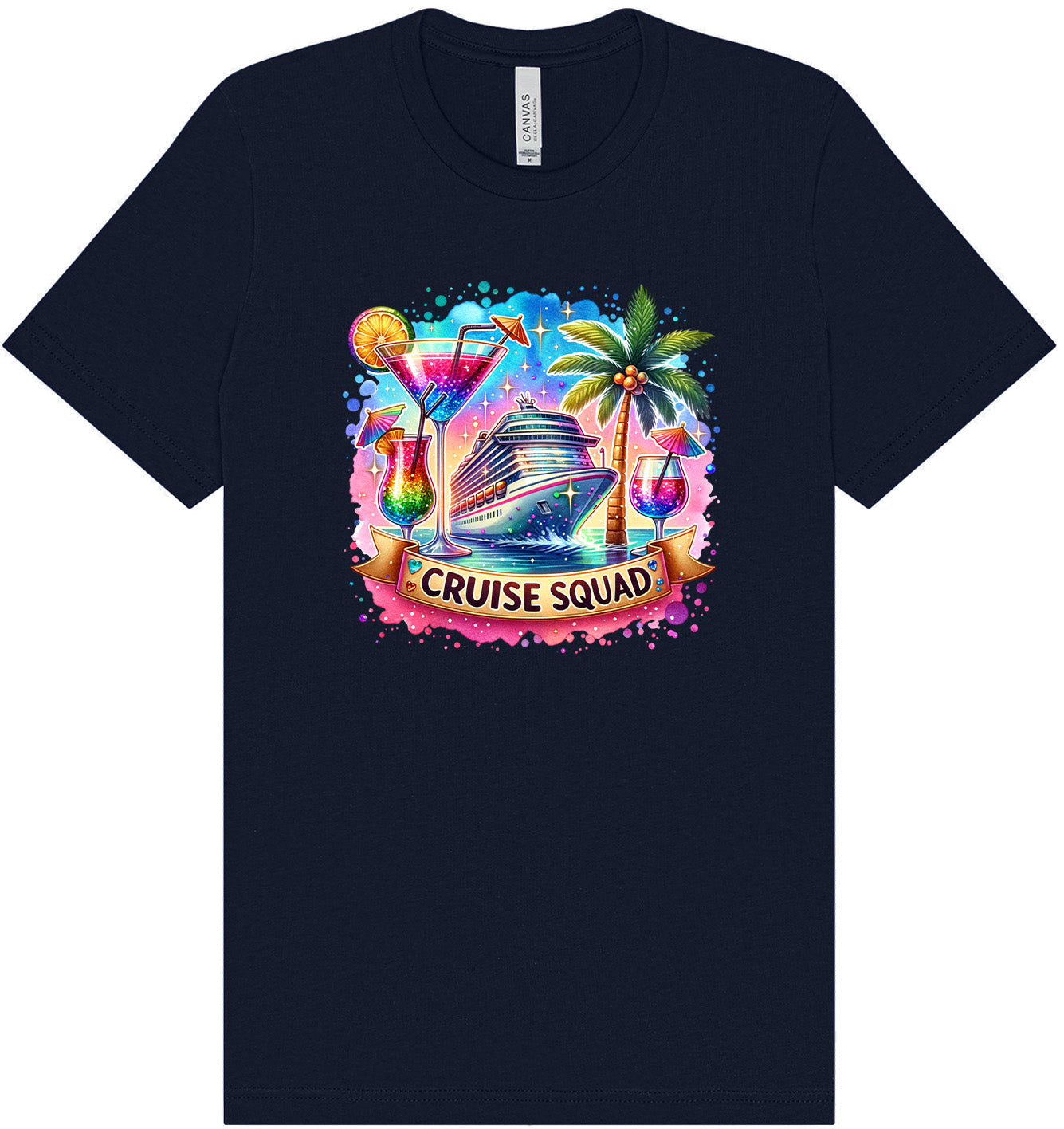 Drinks and Cruise Squad Adult Bella Canvas Shirt