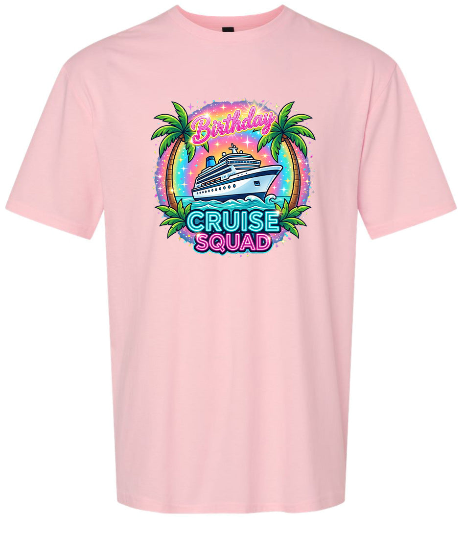 Birthday Cruise Squad Adult Gildan Soft Shirt