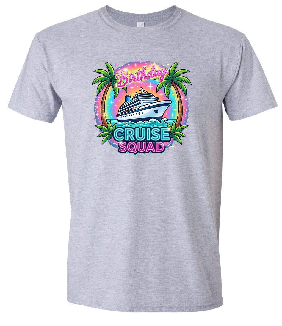 Birthday Cruise Squad Adult Gildan Soft Shirt