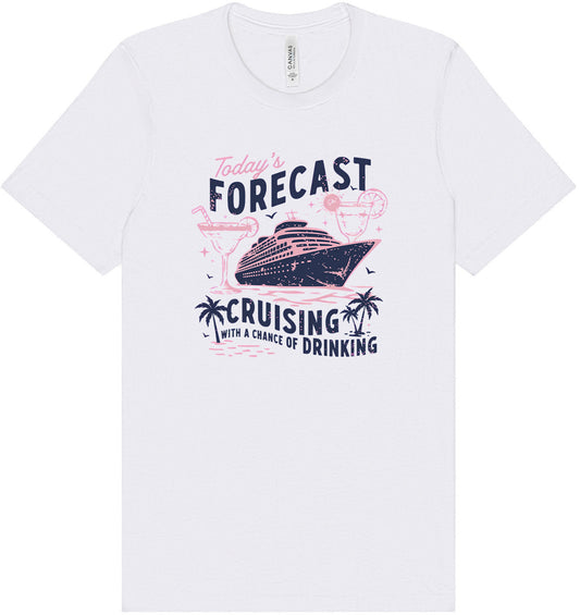 Cruising with a Chance of Drinking Adult Bella Canvas Shirt