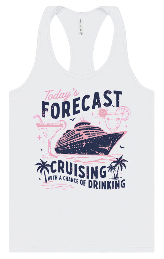 Cruising with a Chance of Drinking Women's Racerback Tank