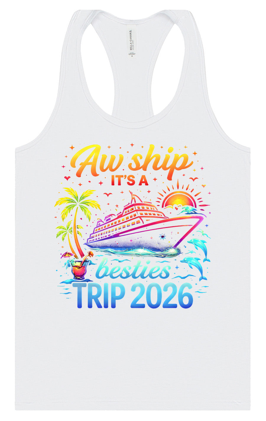 Besties Trip Cruise 2026 Women's Racerback Tank