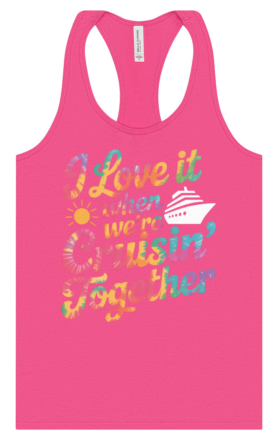Tie Dye Cruisin' Together Women's Racerback Tank