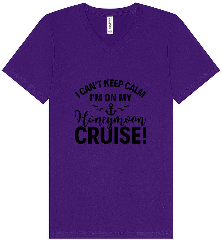 Can't Keep Calm on my Honeymoon Cruise Unisex V-Neck Shirt
