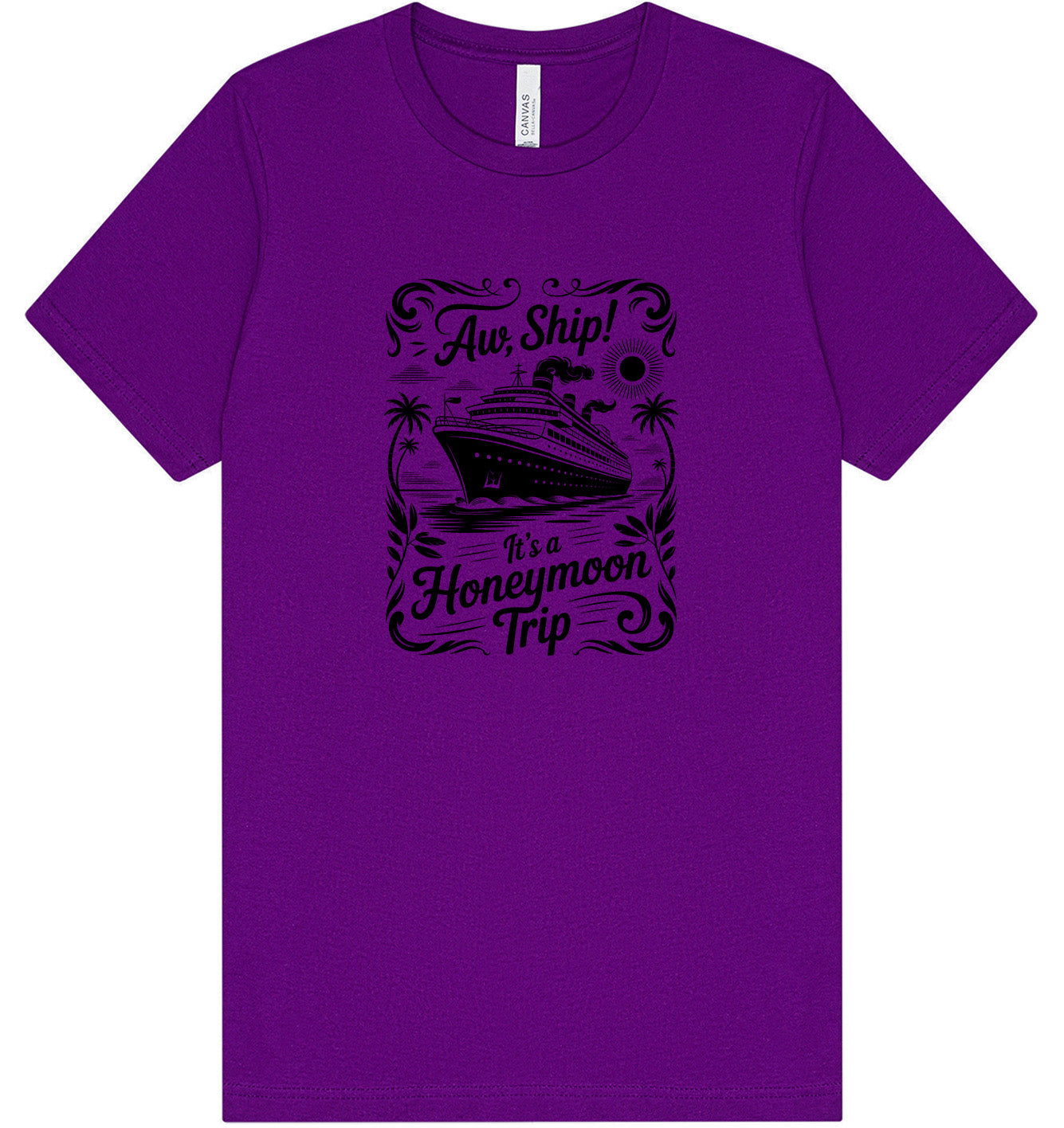 Aw Ship! Honeymoon Trip Adult Bella Canvas Shirt