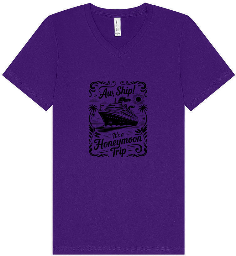 Aw Ship! Honeymoon Trip Unisex V-Neck Shirt