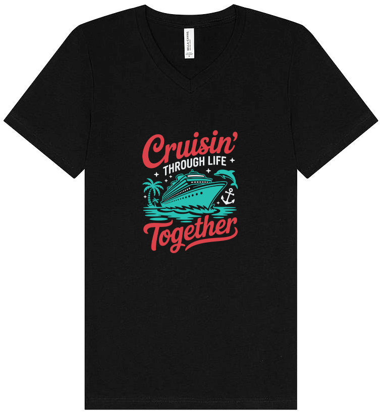 Cruisin' Through Life Together Unisex V-Neck Shirt