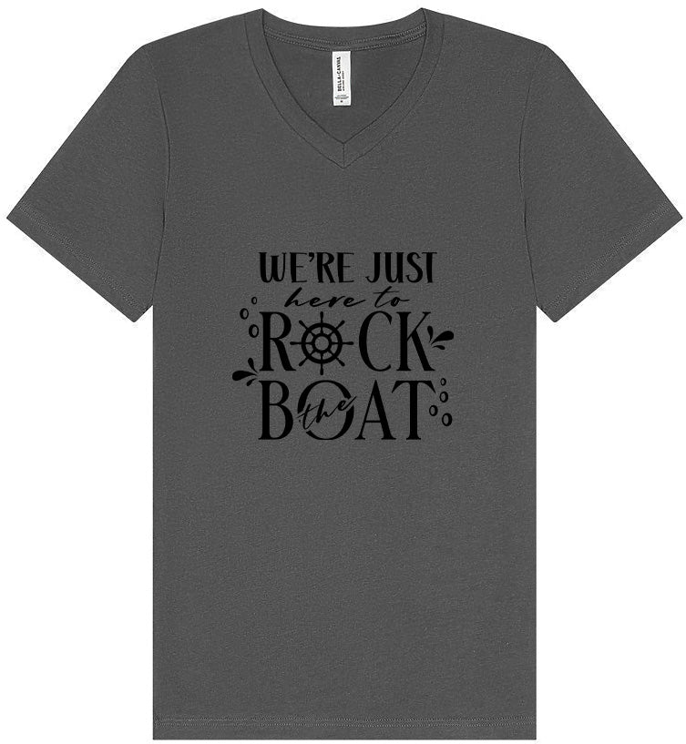 Just Here to Rock the Boat Unisex V-Neck Shirt