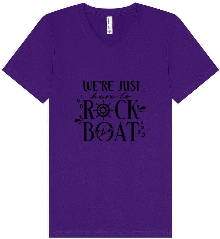 Just Here to Rock the Boat Unisex V-Neck Shirt
