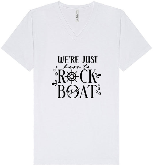 Just Here to Rock the Boat Unisex V-Neck Shirt