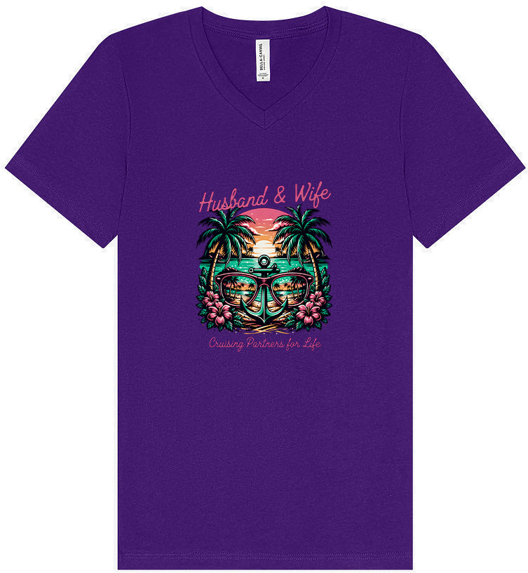 Anchor Husband and Wife Unisex V-Neck Shirt
