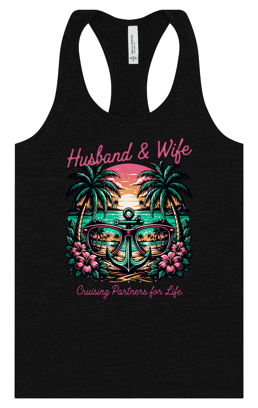 Anchor Husband and Wife Women's Racerback Tank