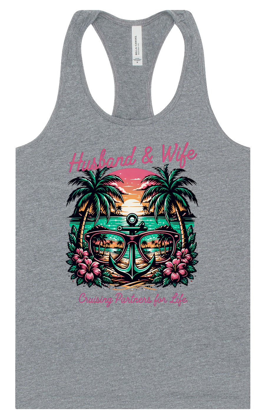 Anchor Husband and Wife Women's Racerback Tank