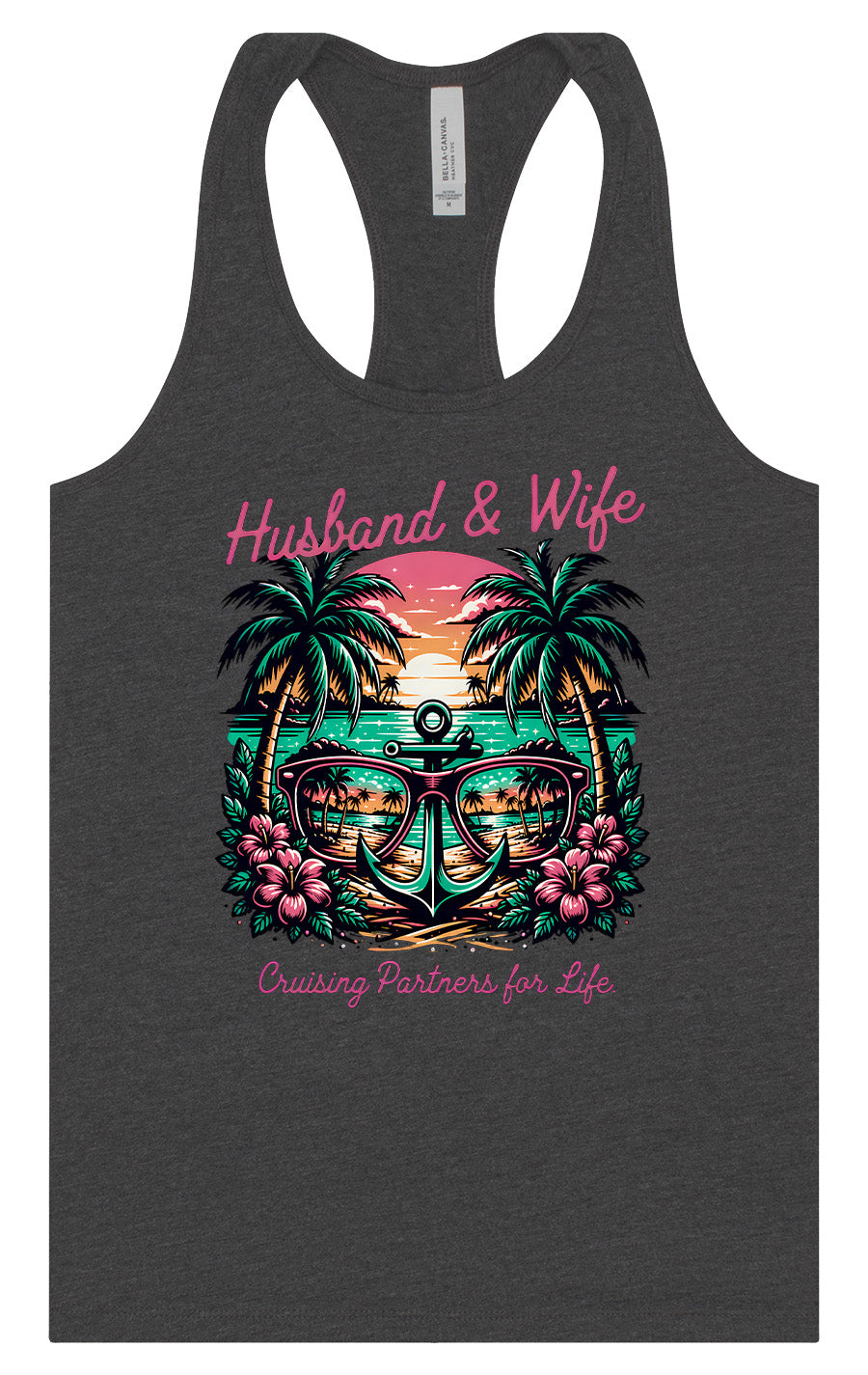 Anchor Husband and Wife Women's Racerback Tank