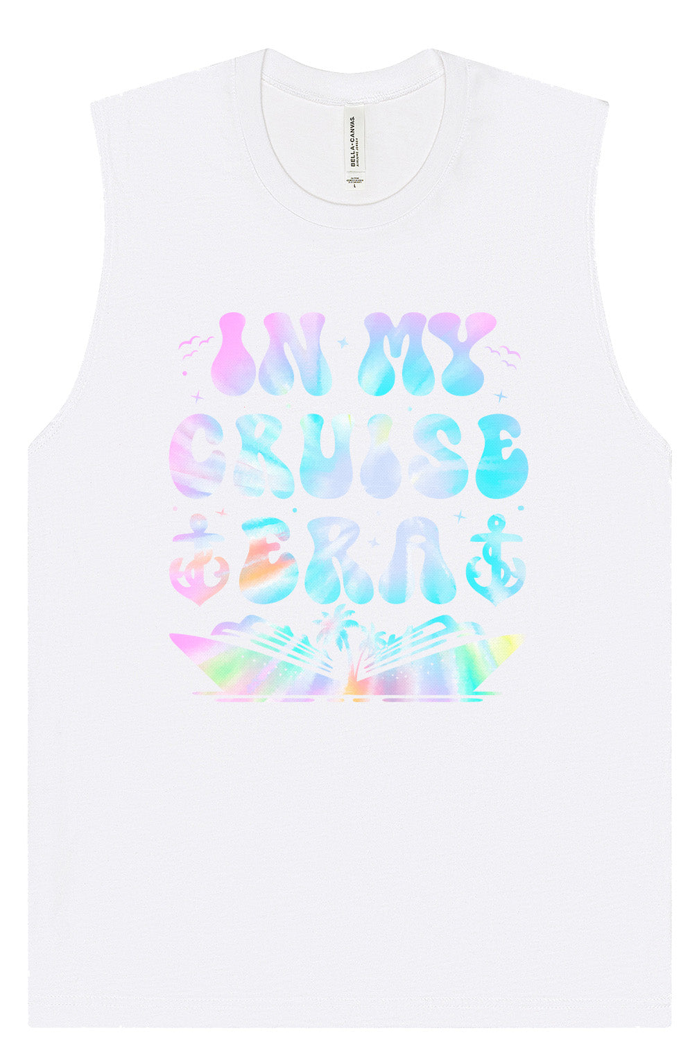 Tie Dye In My Cruise Era Muscle Tank