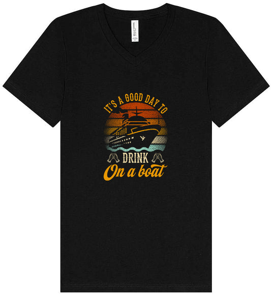 Drink on a Boat Unisex V-Neck Shirt