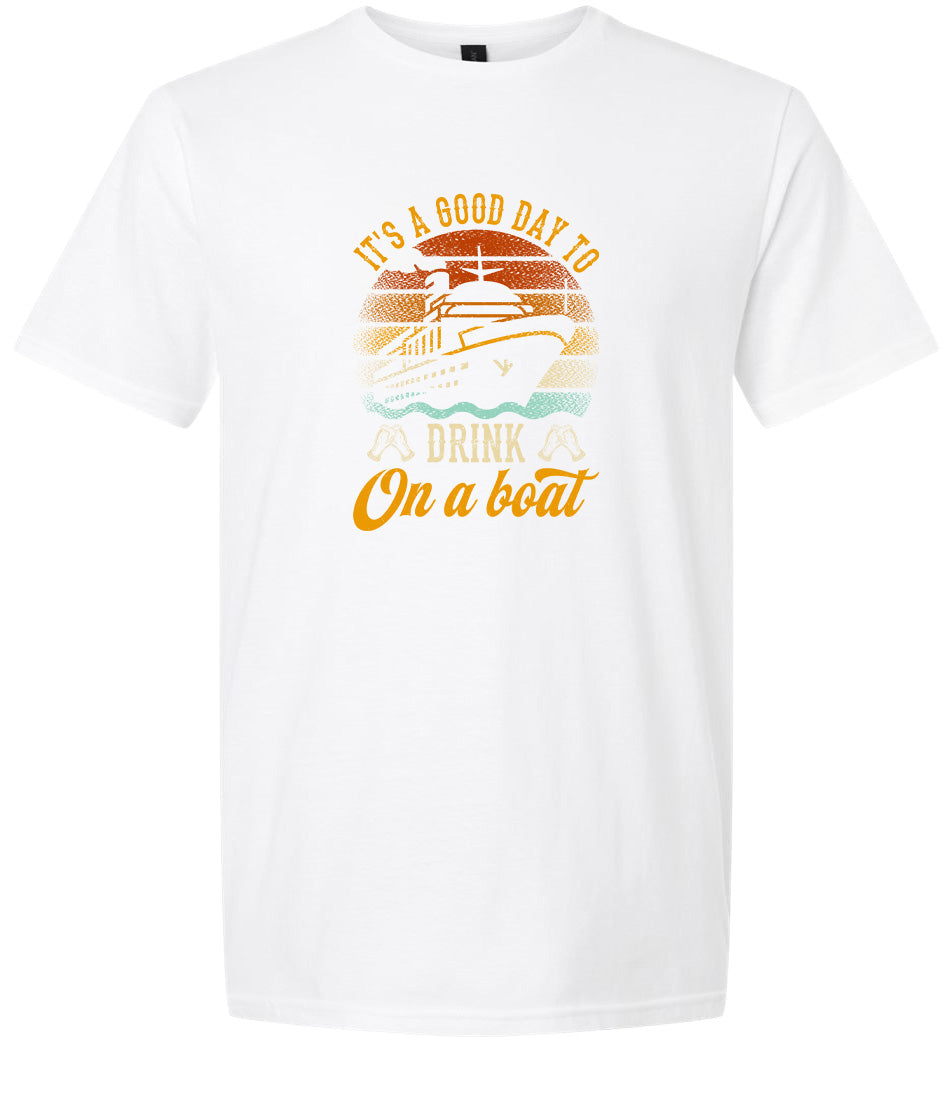 Drink on a Boat Adult Gildan Soft Shirt