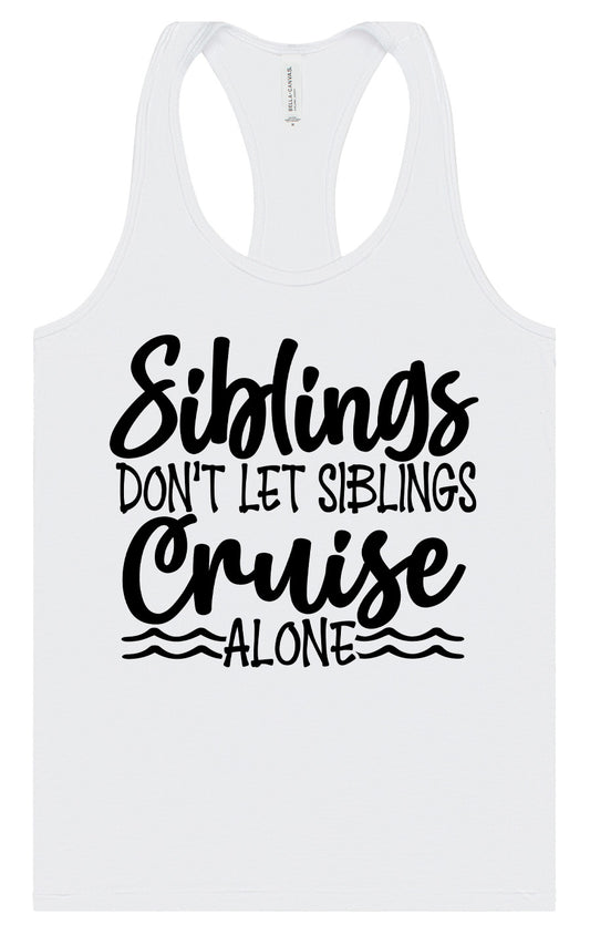 Siblings Don't Cruise Alone Women's Racerback Tank