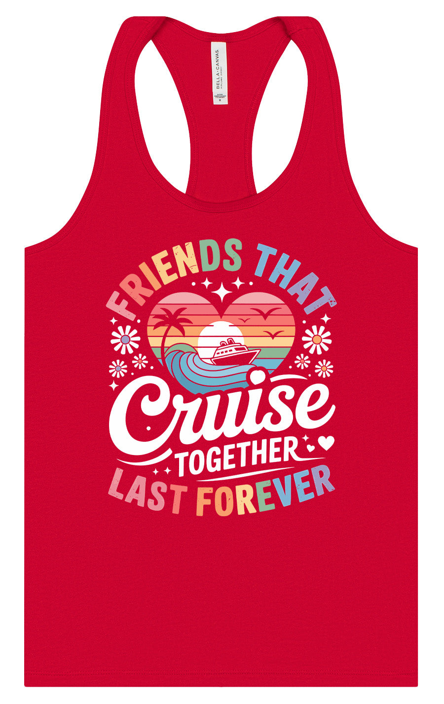 Friends That Cruise Together Women's Racerback Tank