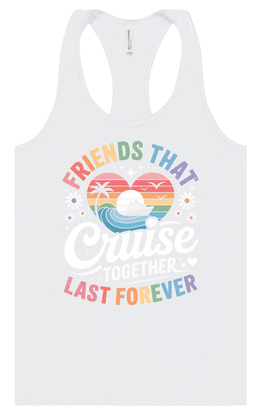 Friends That Cruise Together Women's Racerback Tank