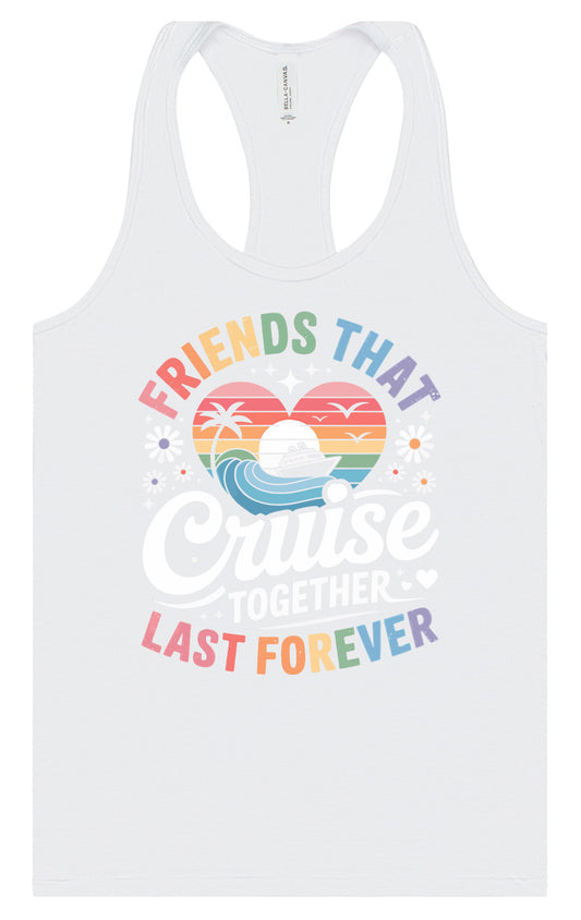 Friends That Cruise Together Women's Racerback Tank
