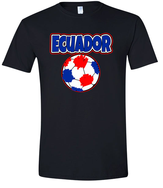 Ecuador Soccer Adult Gildan Soft Shirt