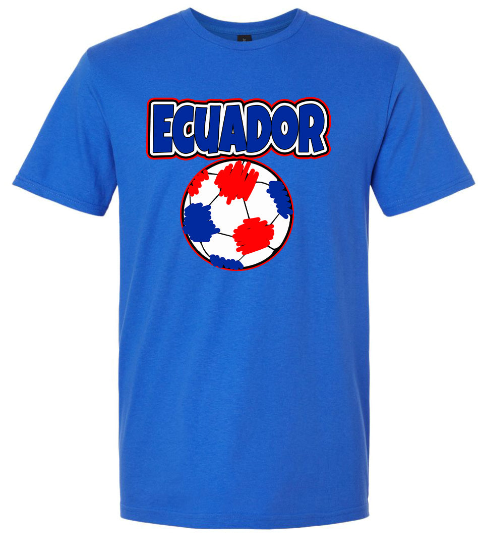 Ecuador Soccer Children's Gildan Soft Shirt
