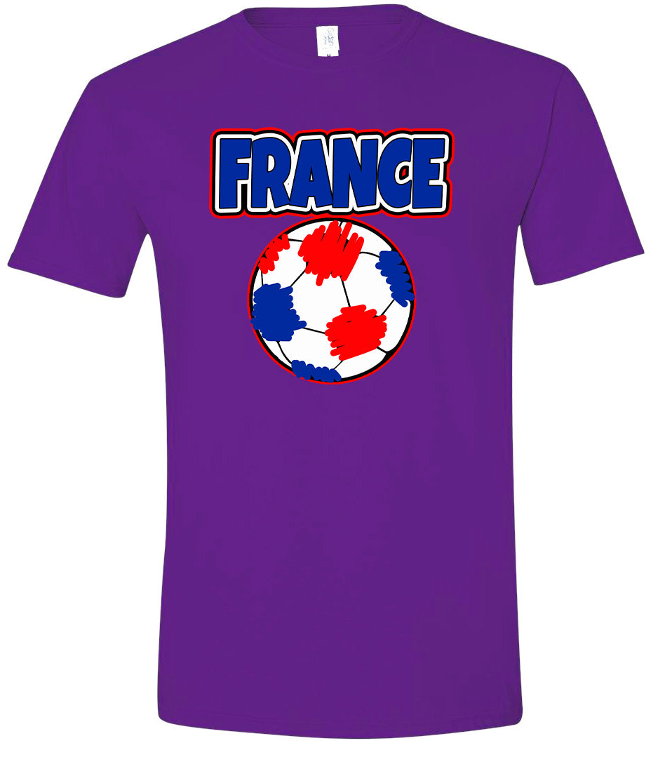 France Soccer Adult Gildan Soft Shirt