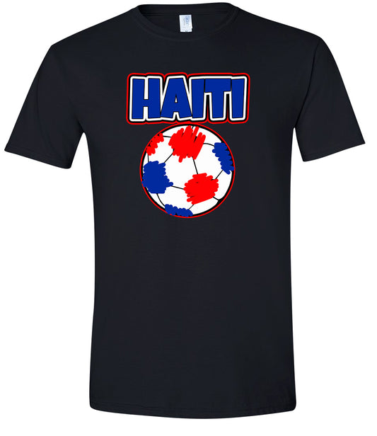 Haiti Soccer Adult Gildan Soft Shirt