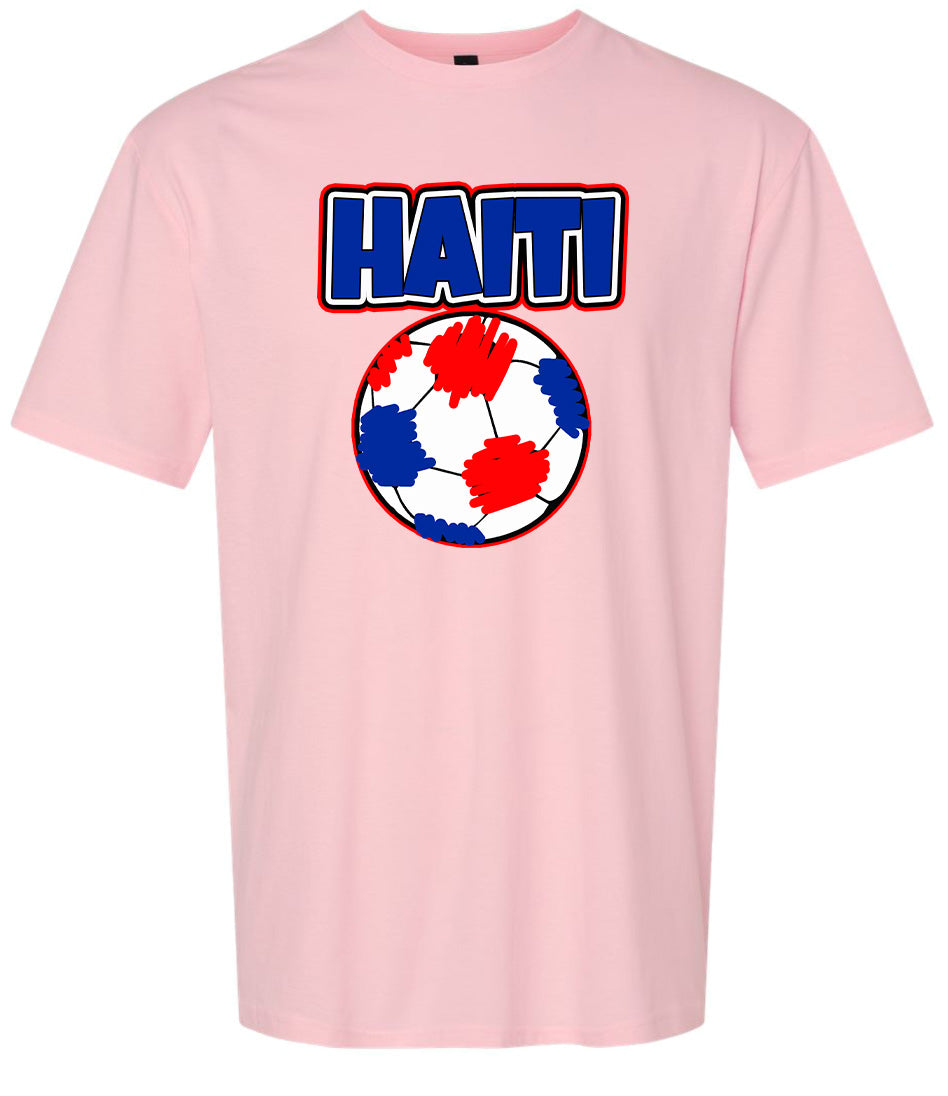 Haiti Soccer Adult Gildan Soft Shirt