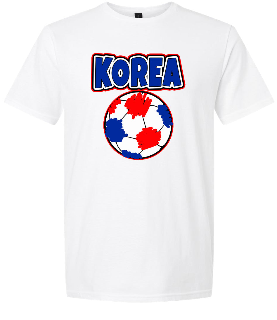 Korea Soccer Adult Gildan Soft Shirt